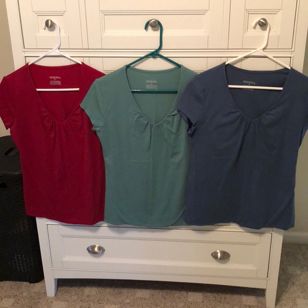Lot of 3 Merona v-neck tees